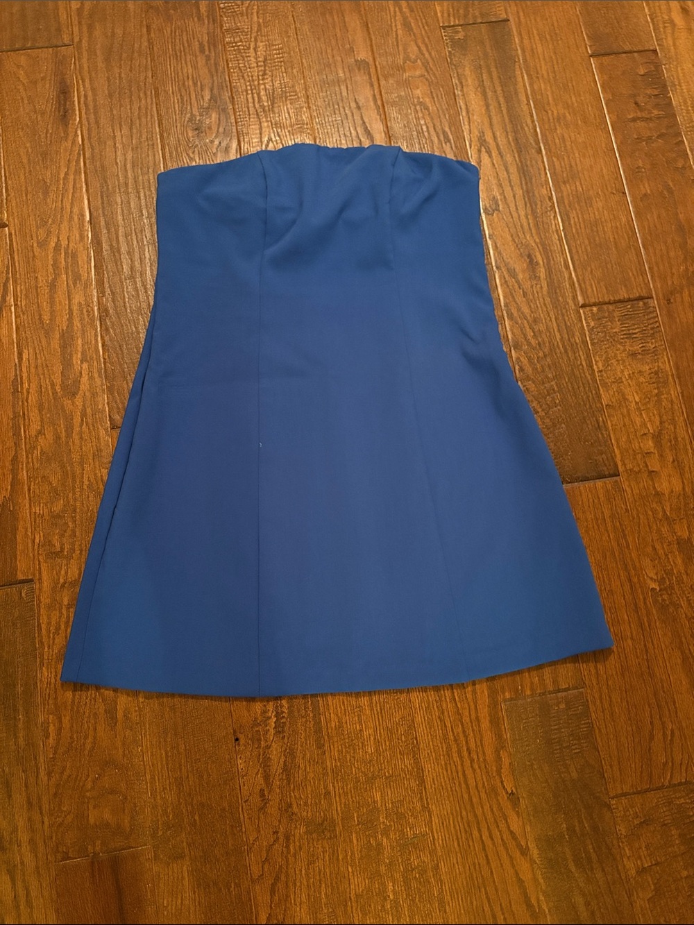 Strapless Royal Blue A-Line Dress
